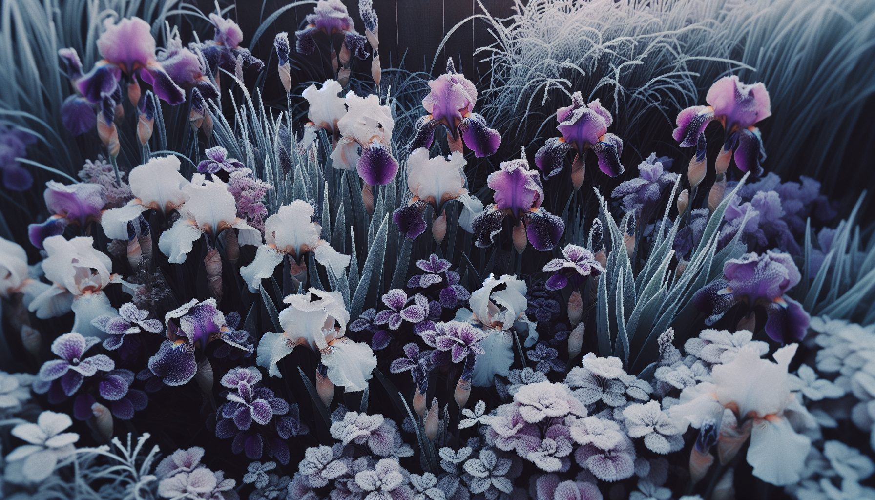 Почему именно ирис и белые цветы?