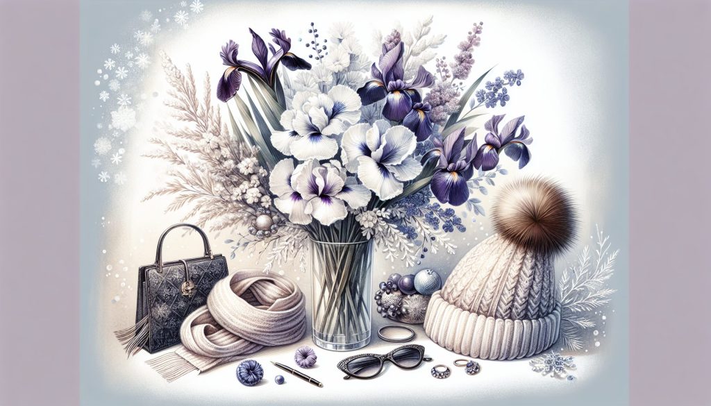 Топ сочетать ирис и белые цветы для мороза — под smart casual