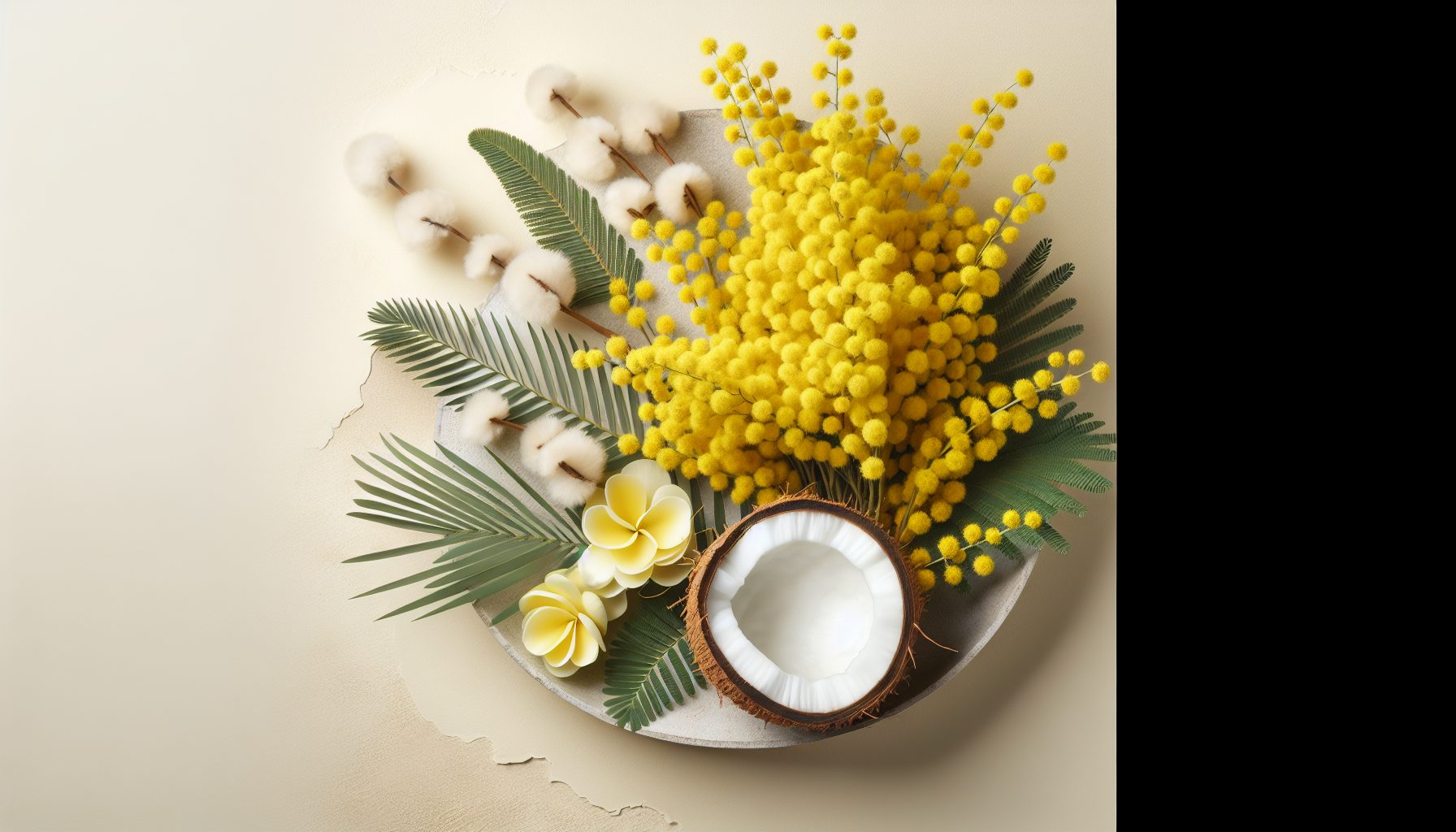 Как построить композицию «мимоза, кокос, с кремовостью»