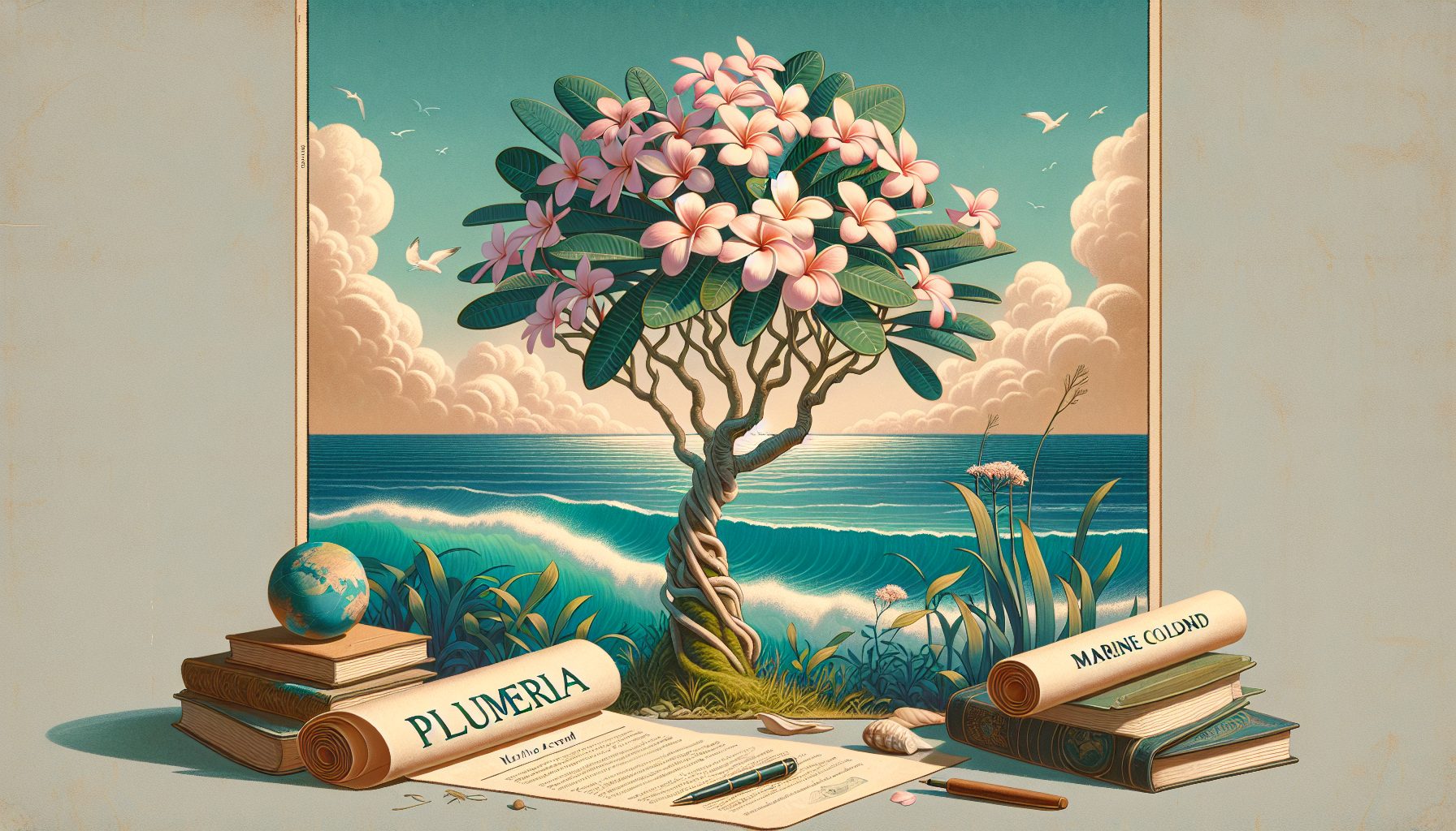 Как подружить плюмерию и морской аккорд