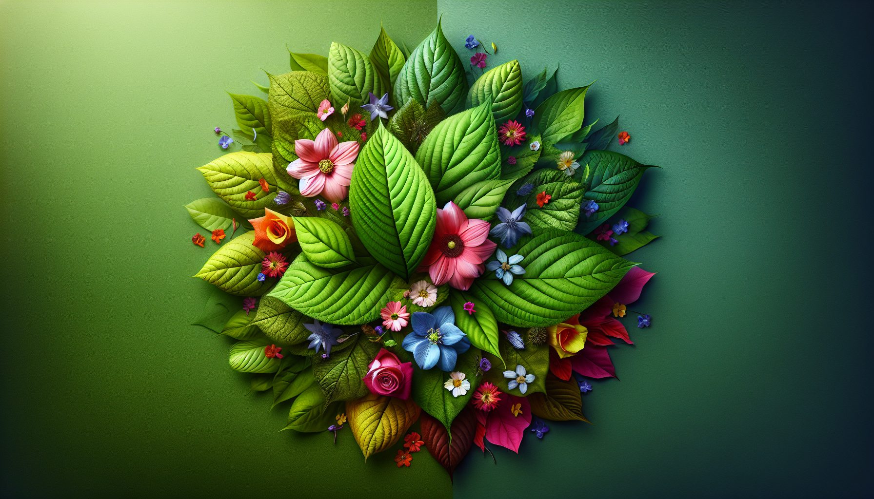 Цветы против листьев: не битва, а союз