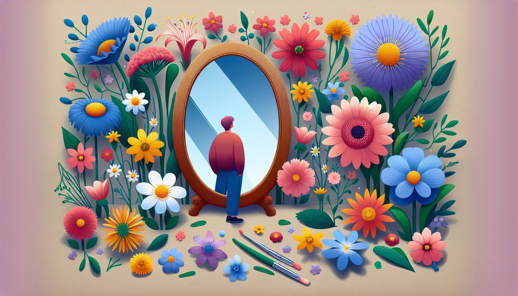 Откуда вообще идея смотреть на себя через цветы?