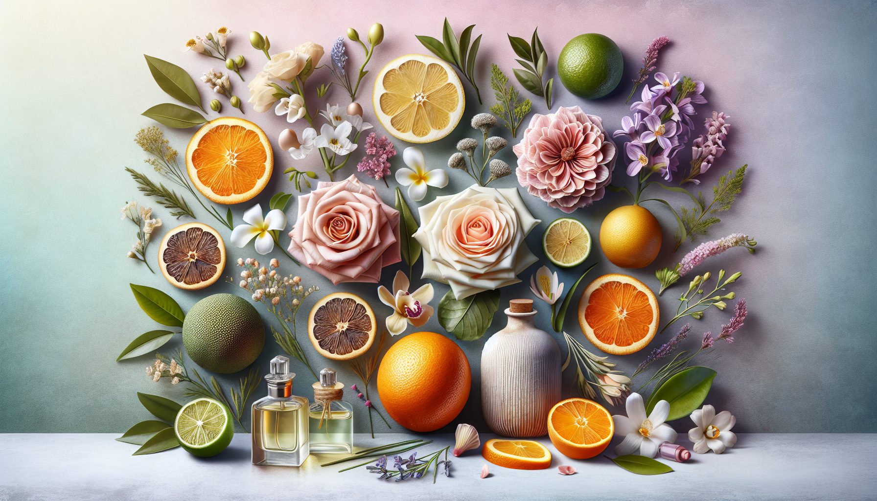 Цветы и цитрусы в разных форматах